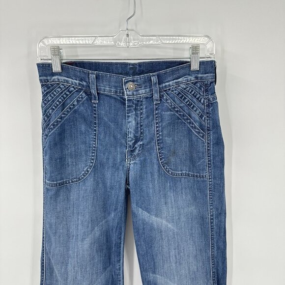vintage Y2K 7 FOR ALL MANKIND bootcut jeans flare mid rise medium wash blue 27 - Picture 3 of 11